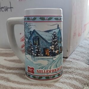 Miller High Life Holiday Mug with Winter Scene
